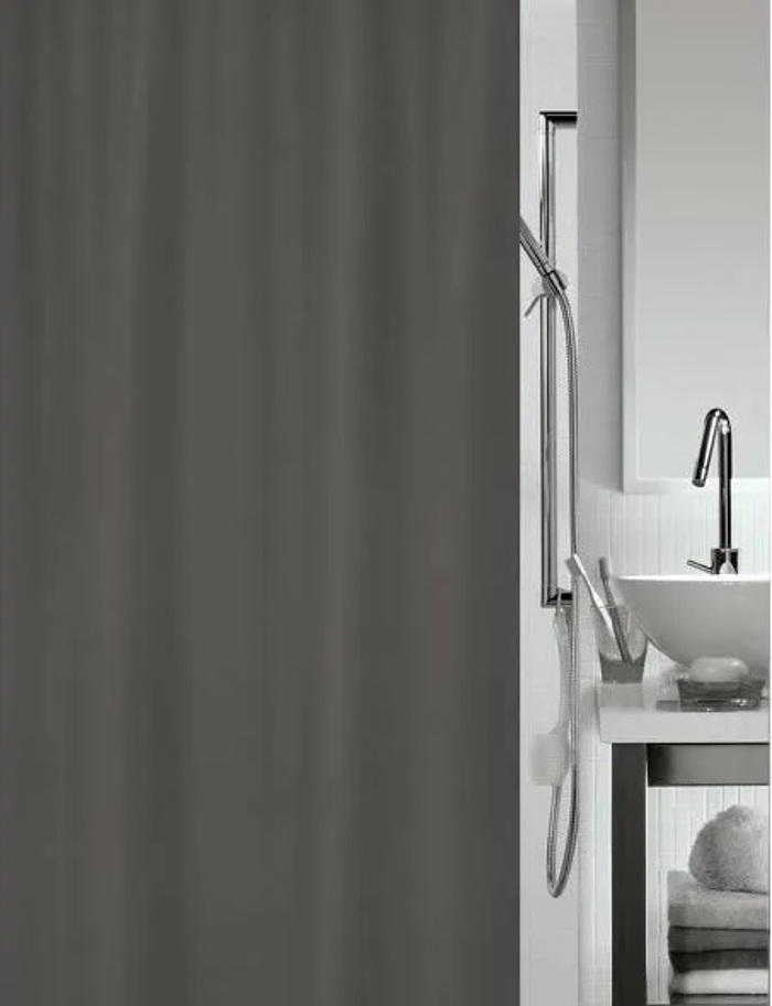 ufasmatini Kourtina Baniou 180X200cm Taupe Polyester Spirella
